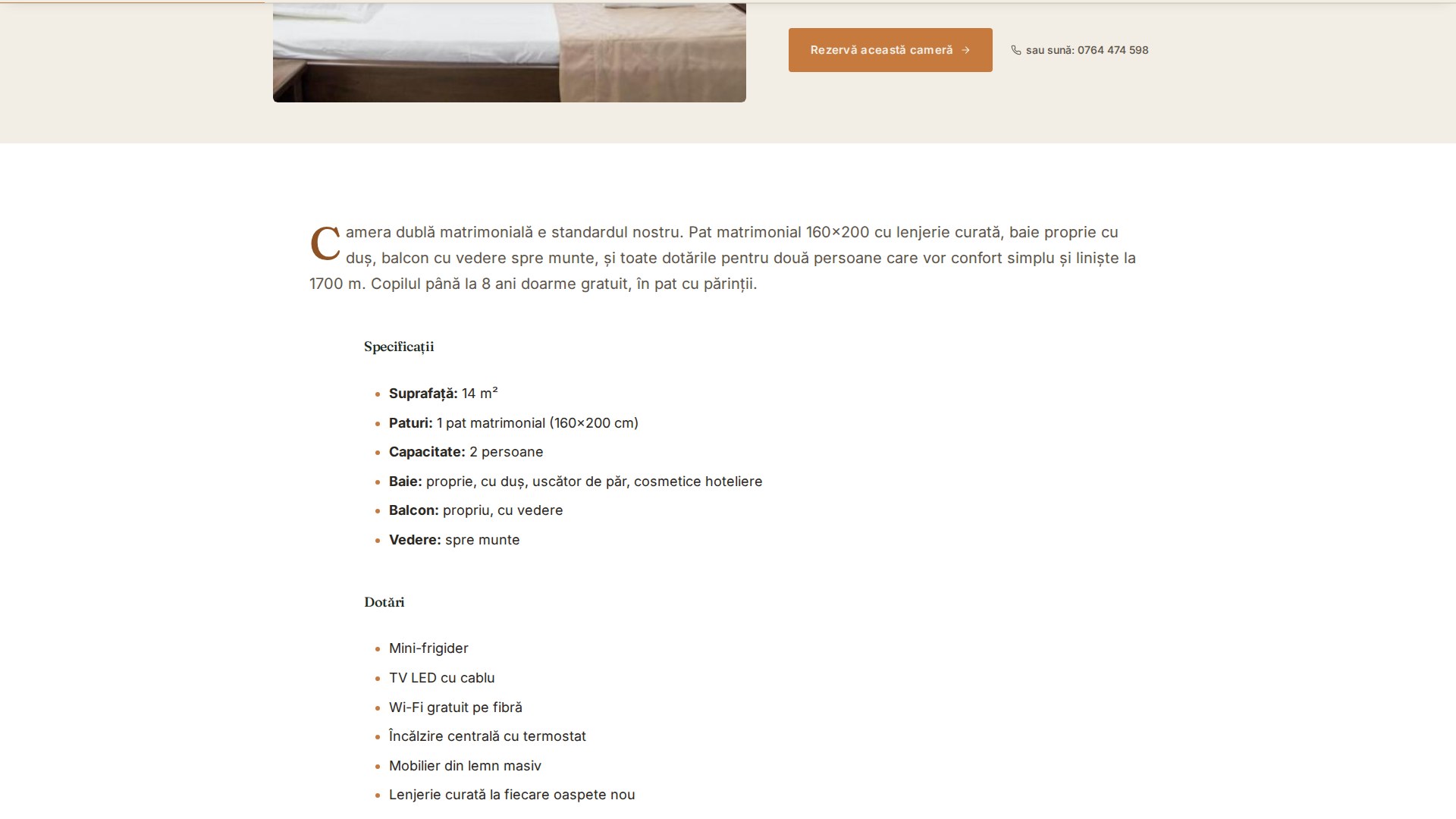 Room single template — accommodation rendered as editorial content