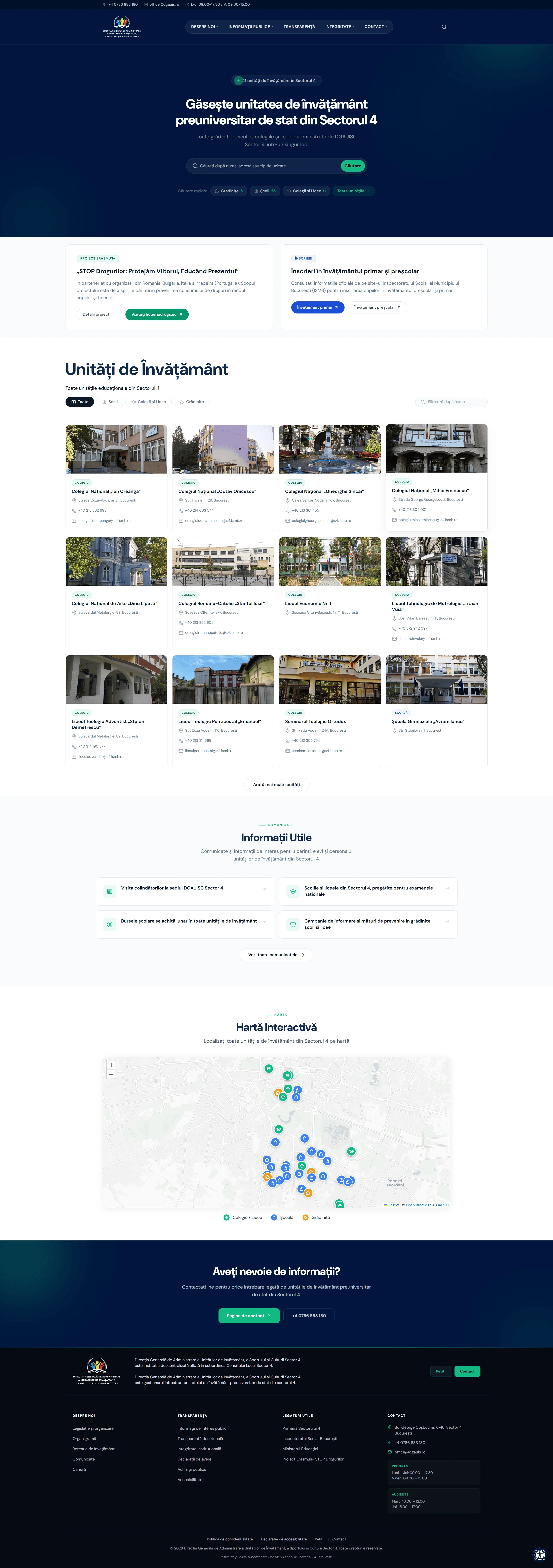 DGAUIS Sector 4 — A Modern Public-Sector Platform for 40 Schools — full website