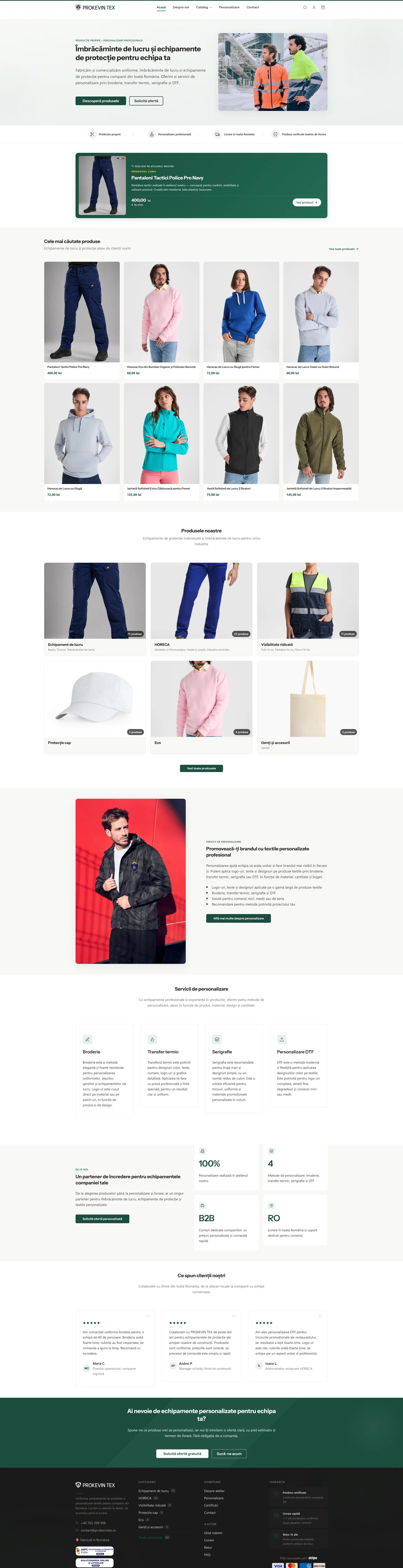 PROKEVIN TEX homepage scroll capture